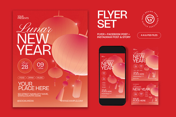 Lunar New Year Flyer preview 4