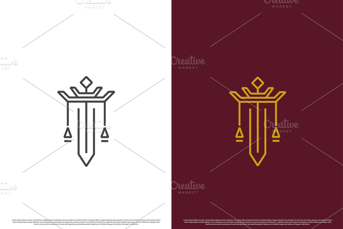 Justice Sword Logo Design Icon, a Branding & Logo Template by Morvana Crew
