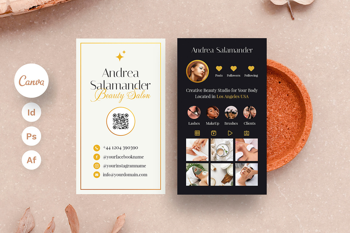 Esthetician Business Card Template, a Business Card Template by artbart (Photo 1 of 8)