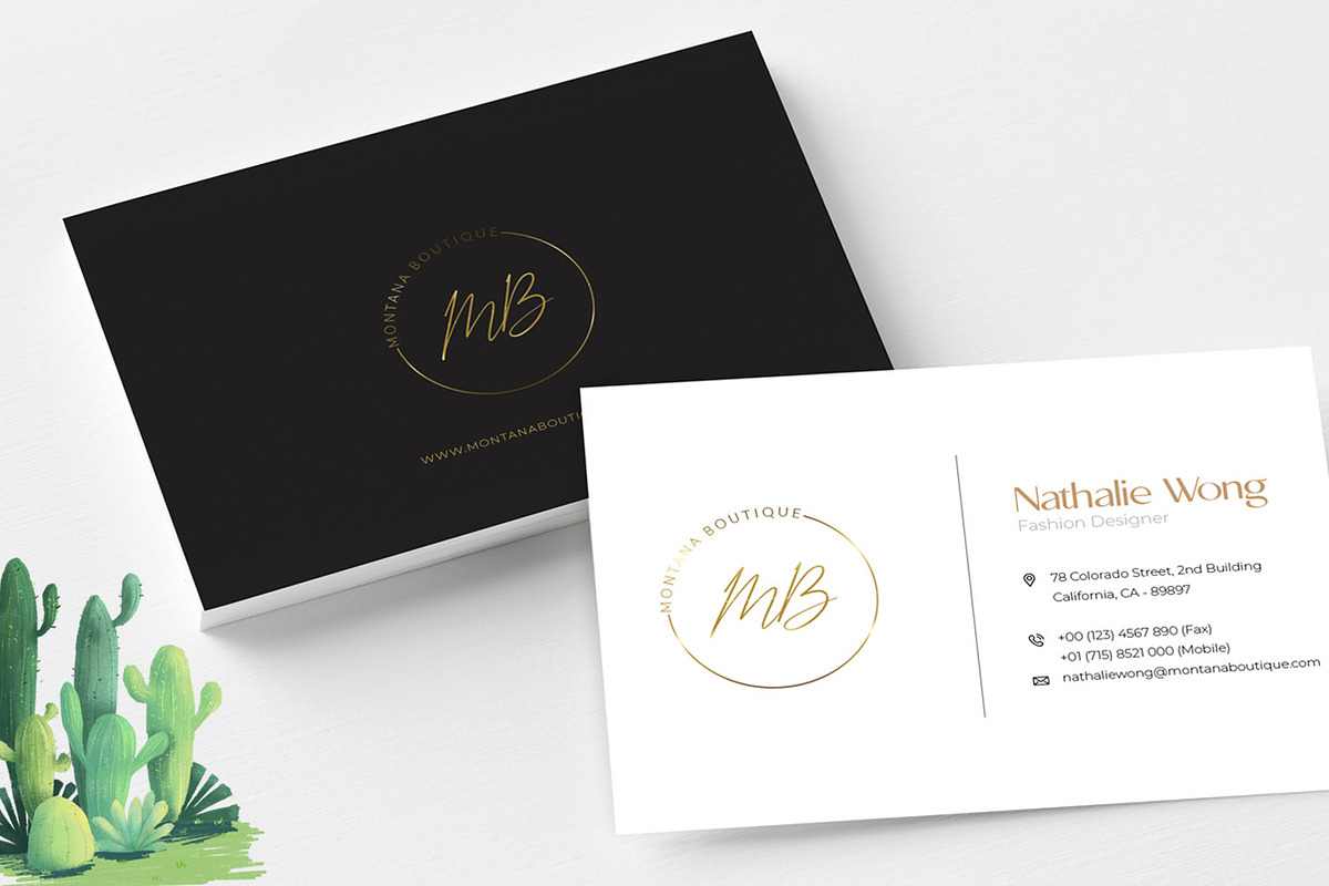 Golden Business Card Template, a Business Card Template by Emilly Studio (Photo 1 of 3)