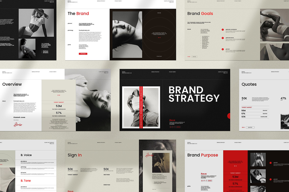 Reve Brand Strategy Template, a Presentation Template by Studio Temply (Photo 2 of 11)