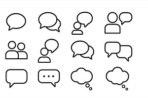 Various speech bubbles and figures, an Illustration by ZinetroN