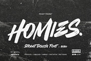 Homies - Street Brush Font, a Handwritten Font by ikiiko (Thumbnail 1 of 7)