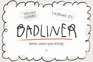 Badliner – Crayon Font