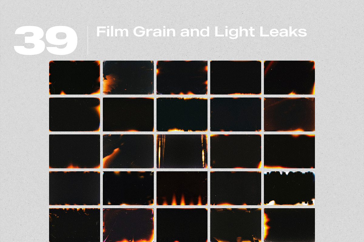 Film Grain and Light Leaks Overlays, a Texture Graphic by PhotoSpirit (Photo 8 of 8)