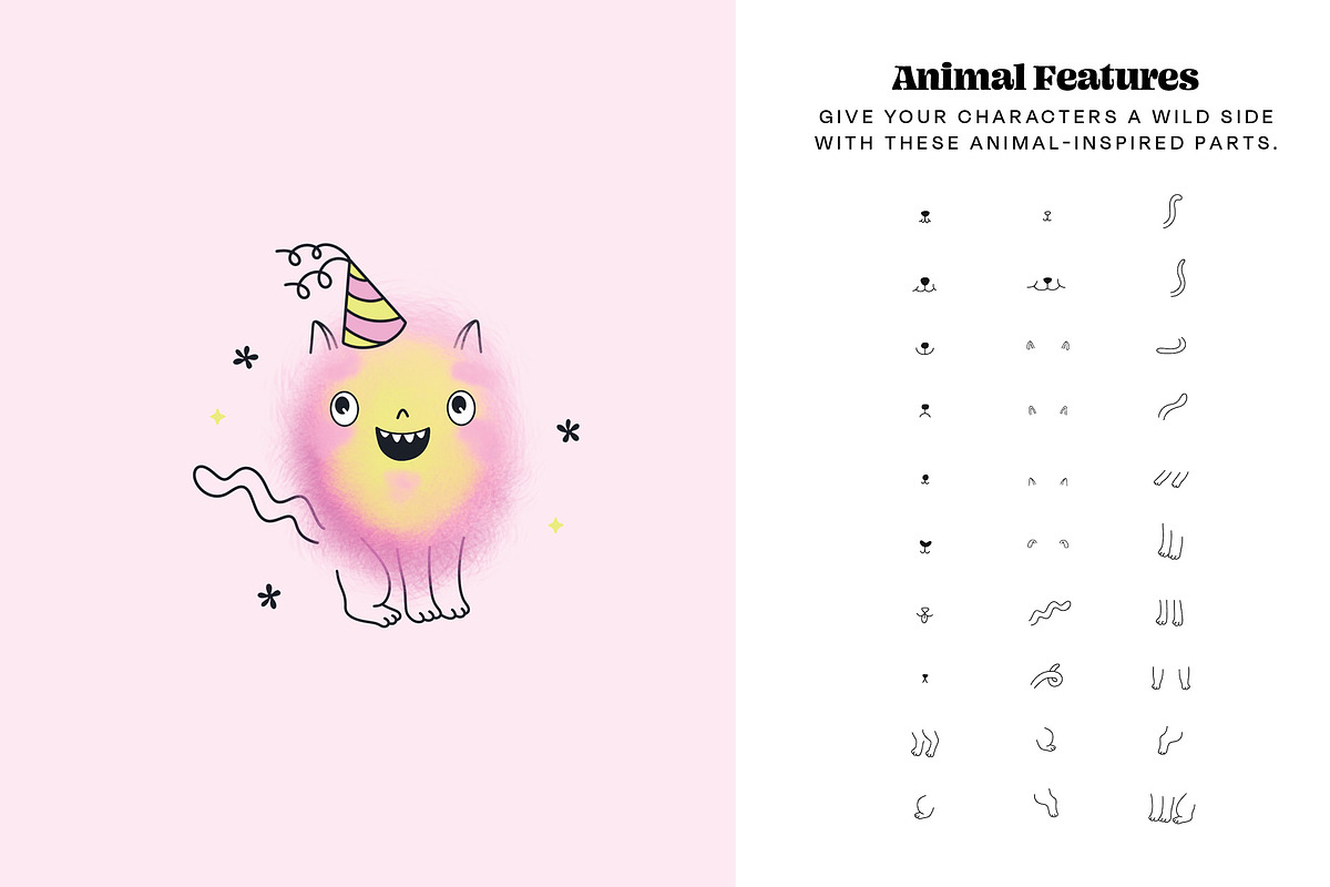 Fluffy Character Procreate Toolkit, a Brush Add-On by Pencil Twist (Photo 6 of 10)
