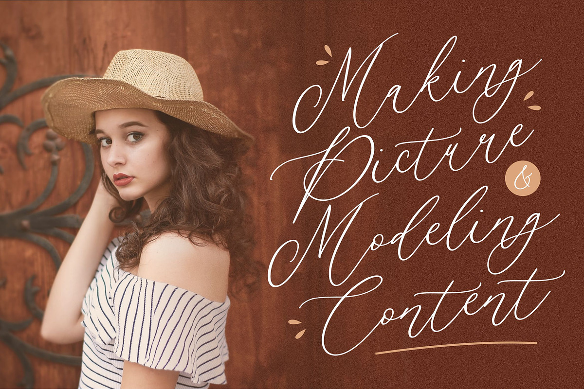 Camila Raindrop - Elegant Font, a Script Font by Letterative Studio (Photo 5 of 7)