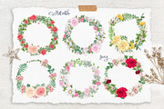 Watercolor Flowers clipart big set, a Decorative Illustration by Yuliya Art (Thumbnail 16 of 16)