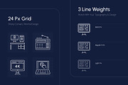 Multimedia Icon Art Set, an Outline Icon by Prosymbols (Thumbnail 5 of 7)
