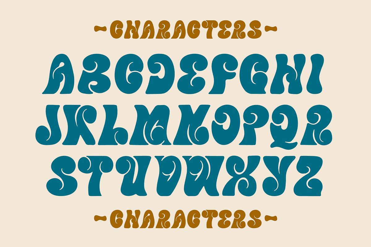 Midswell 70's Typeface | Retro Font, a Sans Serif Font by NienowBrand (Photo 2 of 7)