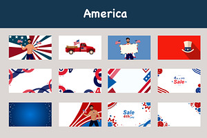 America 4th of july independence, a Seasonal Illustration by foxndeer