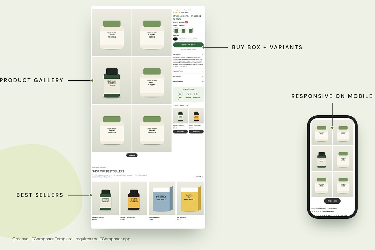 Greenvo - Shopify EComposer Template, a Shopify Template by Boost Convert (Photo 2 of 11)
