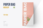 Paper Bag Mockup. Top view, a Packaging Mockup by easymock (Thumbnail 1 of 11)