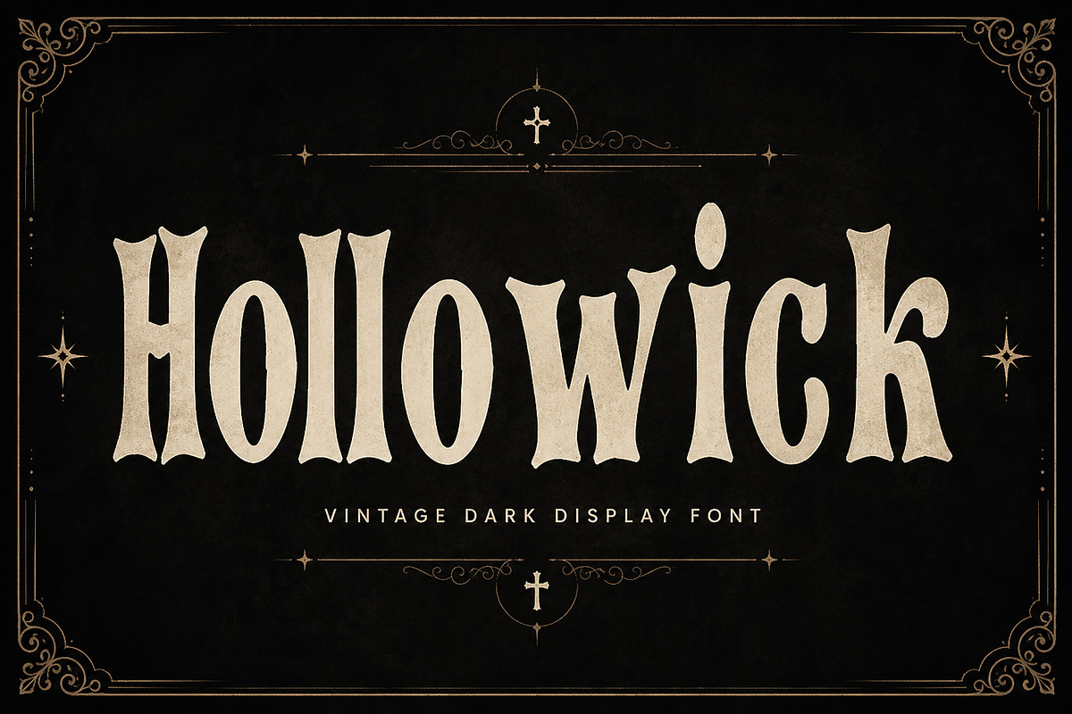 Hollowick – Vintage Display Font, a Slab Serif Font by Wow Magic (Photo 1 of 4)