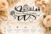 Jasmine Romantic Wedding Monogram, a Handwritten Font by Yoga Letter (Thumbnail 1 of 8)