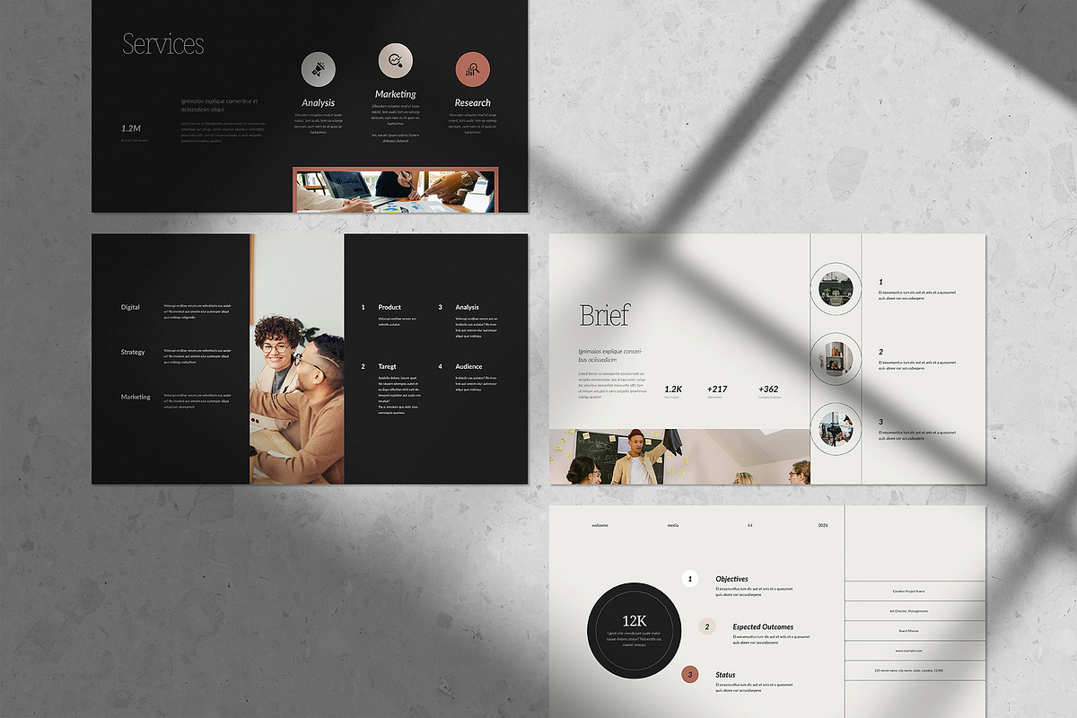 Welcome Media Kit PowerPoint, a Presentation Template by White Graphic (Photo 4 of 7)