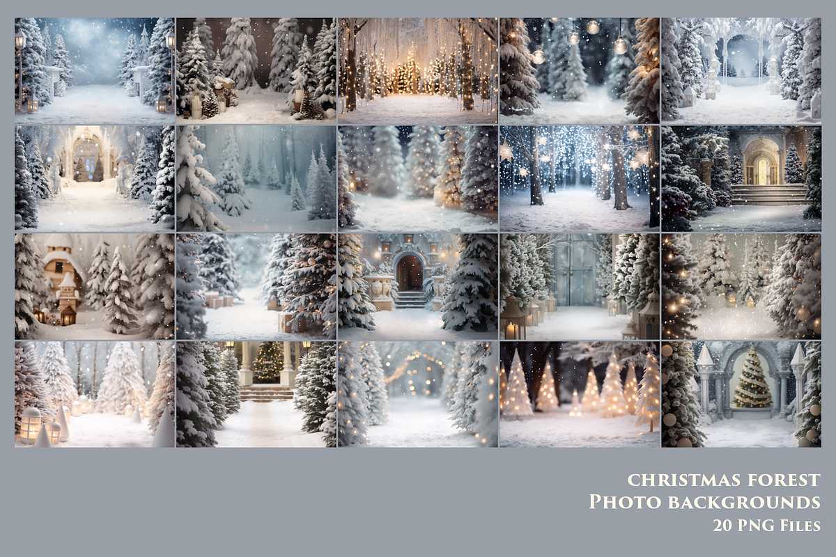 Christmas Forest backdrops, a Background Graphic by HappyNews (Photo 2 of 12)