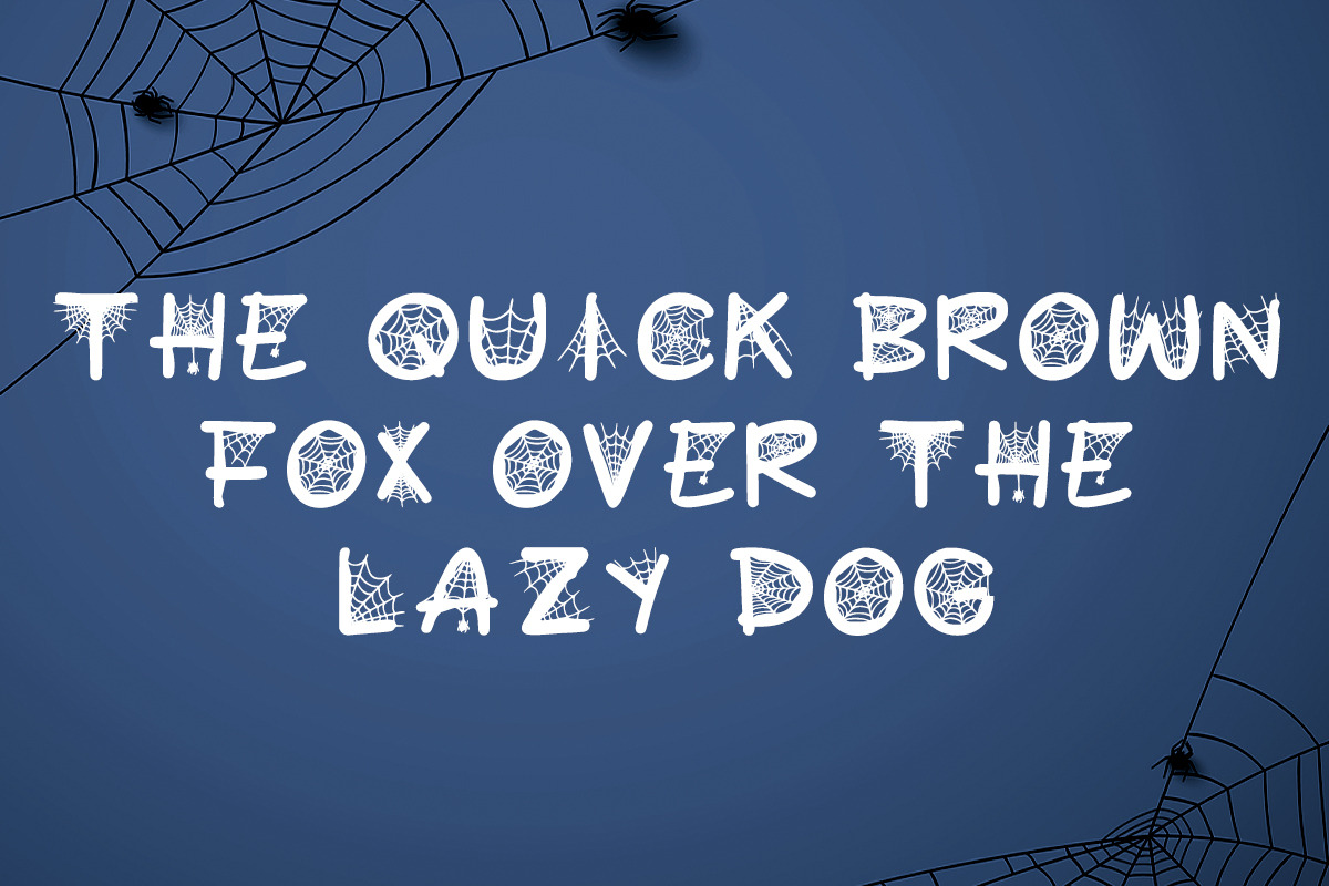 Black Spider Web, a Font by Actual Pixel (Photo 4 of 6)