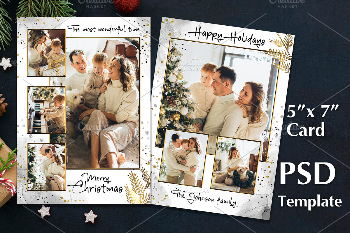 Gold Frames Photo Cards Template PSD, a Card Template by PSD templates and Photos (Photo 1 of 5)