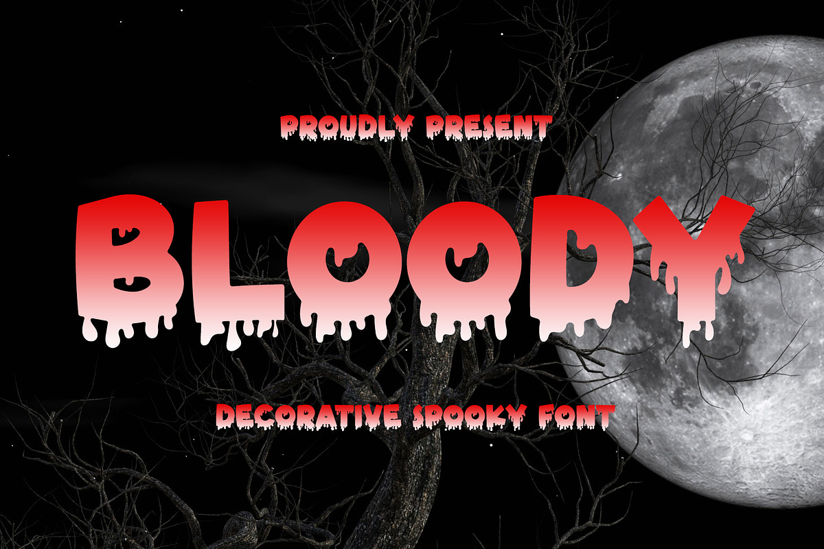 Bloody - Spooky Halloween Font, a Font by Airotype (Photo 1 of 8)