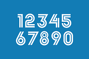 Tropical Love Numeral Set, a Sans Serif Font by Port Design Company (Thumbnail 5 of 6)