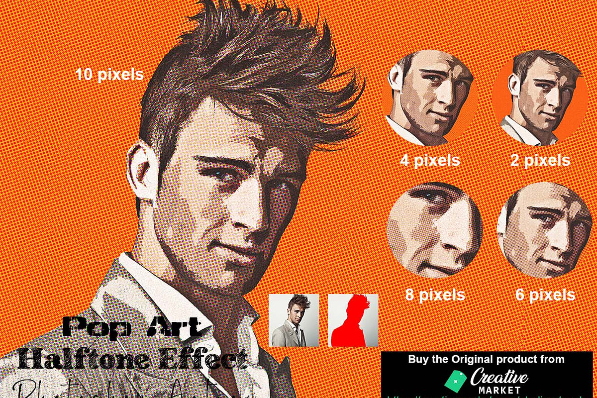 Pop Art Halftone Effect Ps Action, an Action Add-On by Studio Retouch (Photo 1 of 12)