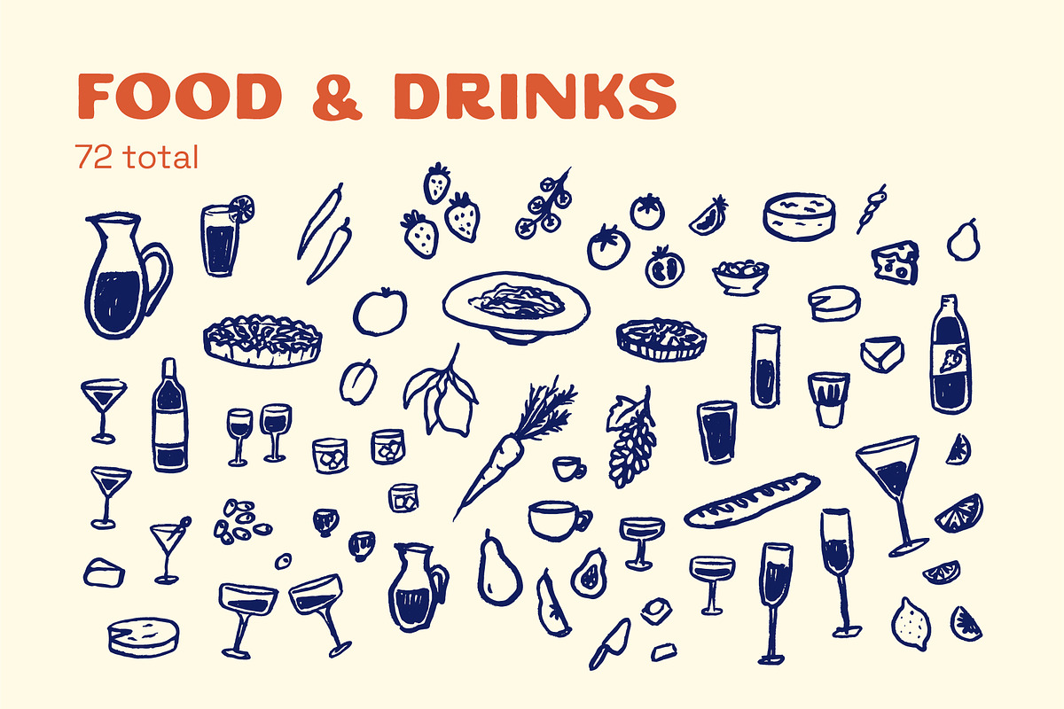 Dinner Party Illustrations, a Food Illustration by sophinka design (Photo 2 of 16)