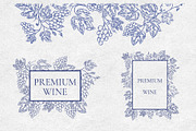 Grape branches&leaves vector clipart, an Object Graphic by Lidia's watercolor world (Thumbnail 4 of 5)