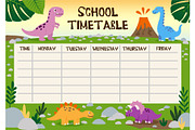 School Timetable for Dinosaur Lovers, a Print Template by Soulprint Mercury (Thumbnail 1 of 2)