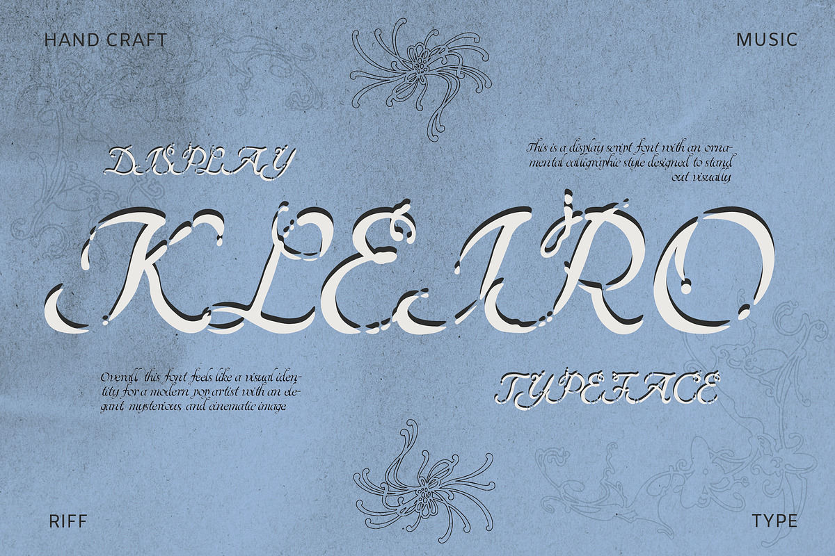 Kleiro - Chamber Calligraphy Script, a Script Font by riff.type (Photo 1 of 10)