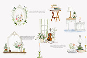 cottagecore graphics chateau decor, a Decorative Illustration by Patishop Art (Thumbnail 4 of 10)