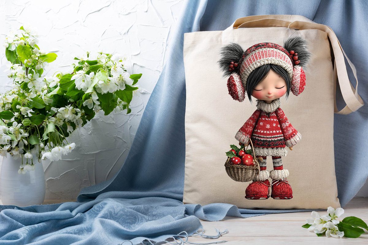 Whimsical Christmas Girl Clipart, an Animal Illustration by SVGArt (Photo 5 of 9)