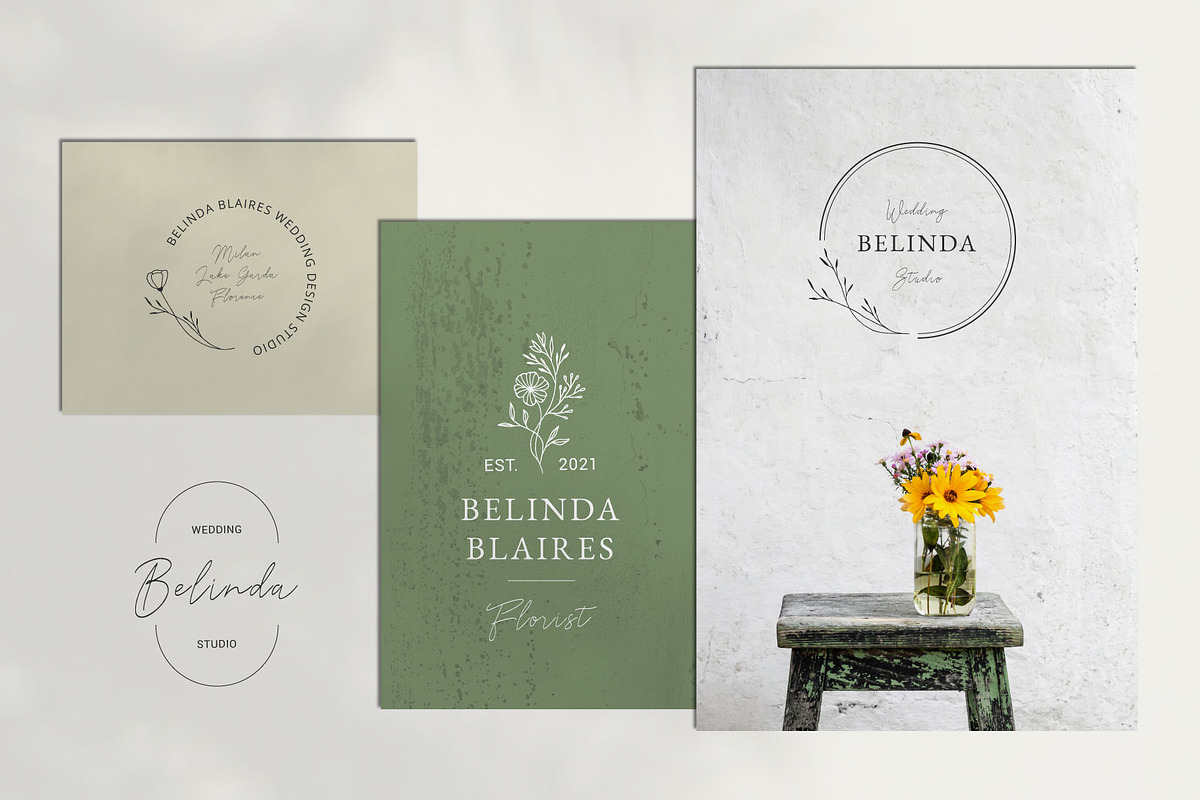 Minimal Flowers Logo Bundle, a Branding & Logo Template by Anatartan Design (Photo 3 of 12)