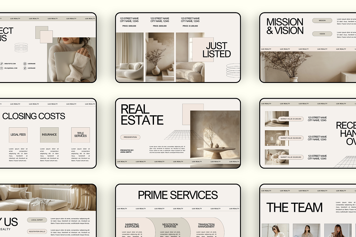 Real Estate Presentation Slide Deck