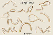 Golden Flow Abstract 3D Elements, an Object Graphic by Youandigraphics (Thumbnail 13 of 15)