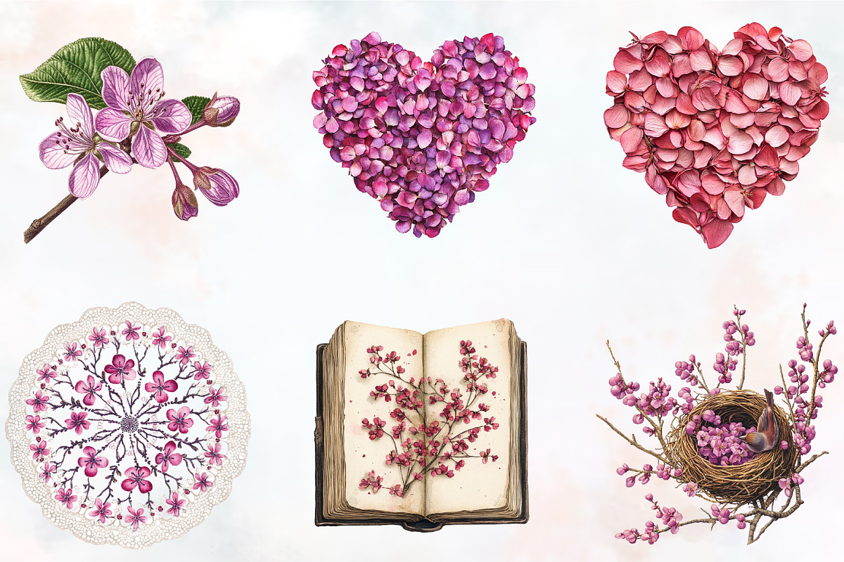 Spring Redbud Flower Clipart, an Illustration by RobertsArt (Photo 4 of 5)