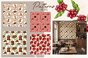 Watercolor Coffee Clipart/Pattern, a Food Illustration by Andre_Eva (Thumbnail 6 of 10)