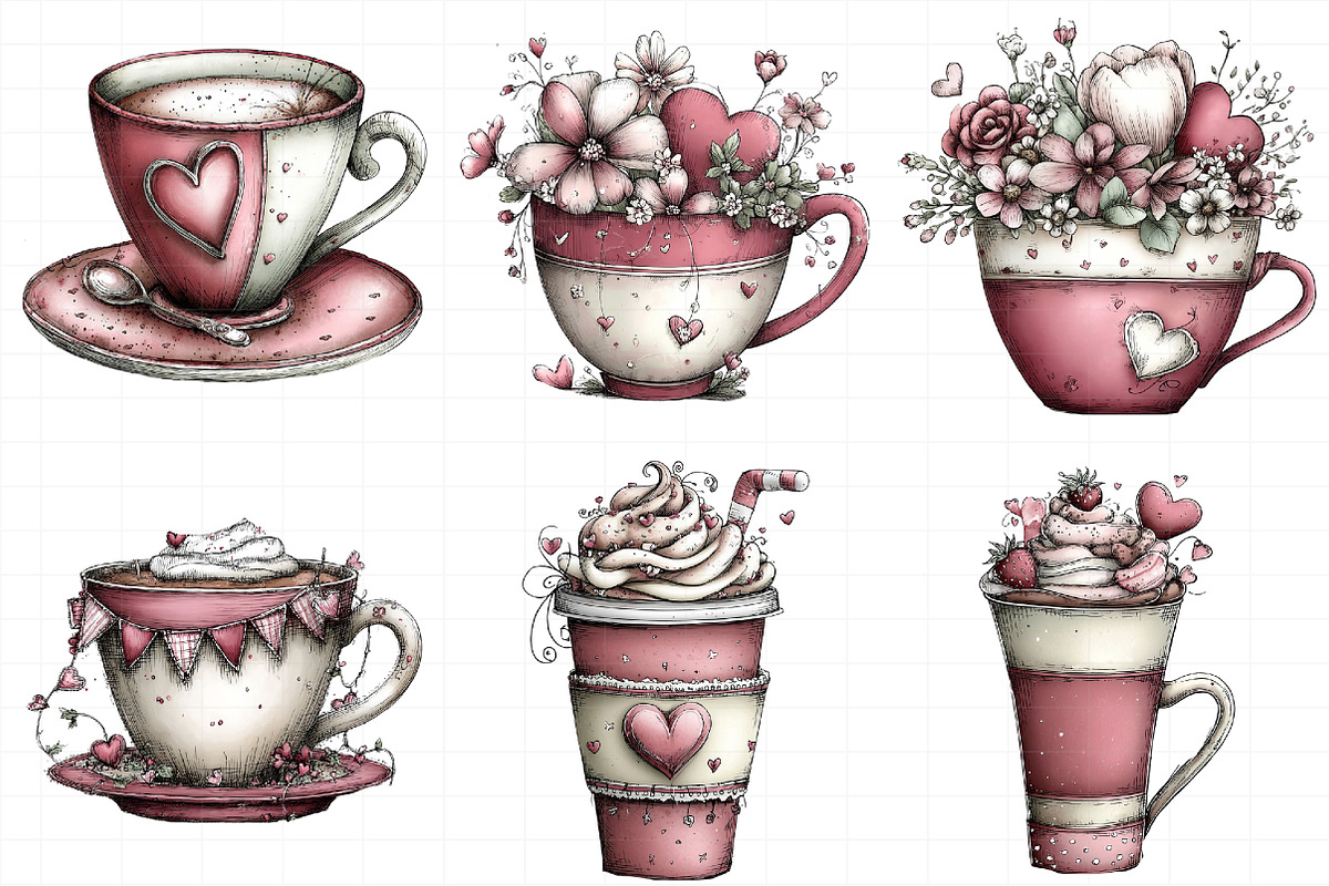 Valentine Vibes Cocoa Clipart, an Illustration by Daily.Designs (Photo 5 of 7)