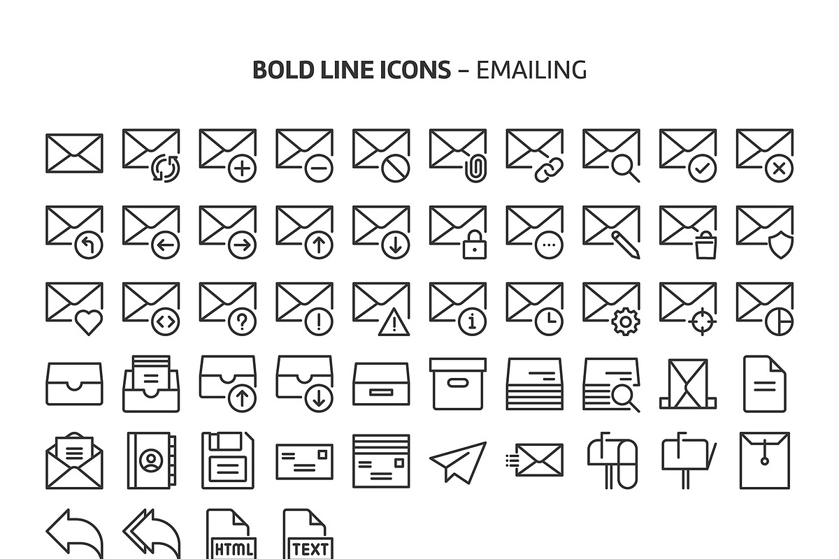 Bold Line Icons, an Outline Icon by Howcolour (Photo 132 of 151)