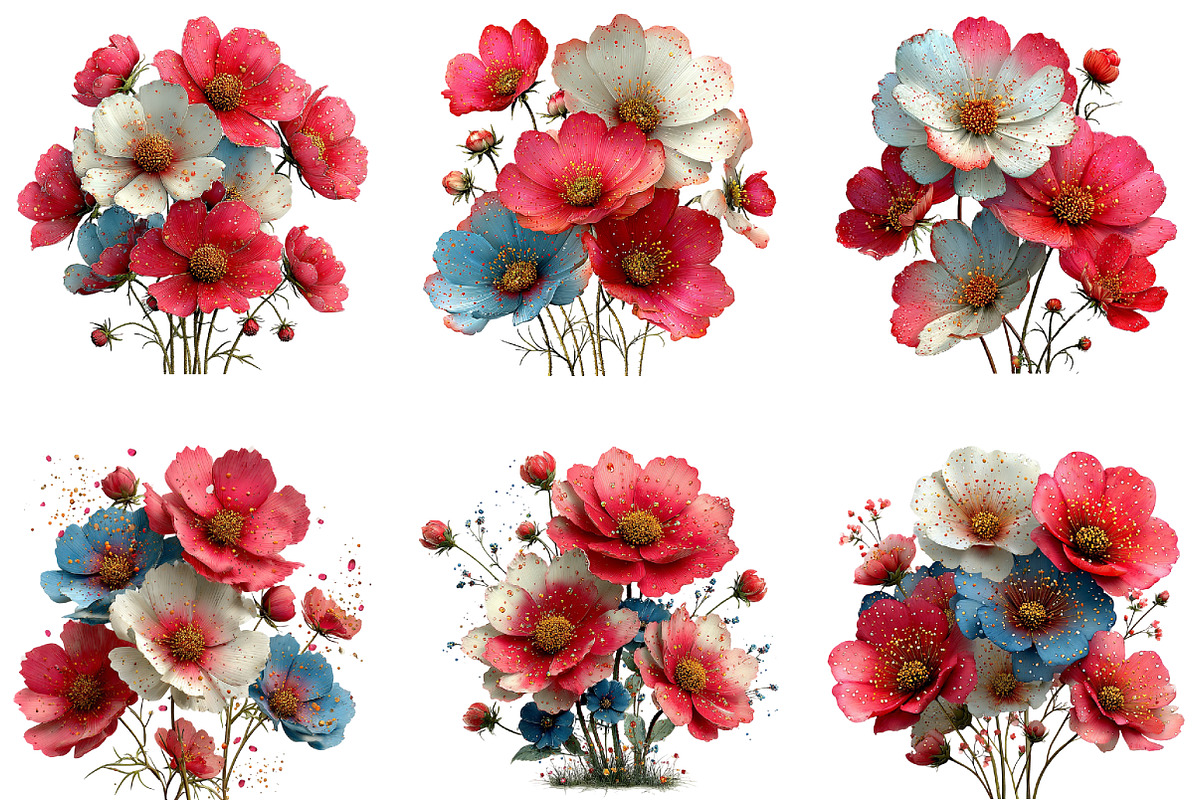 Spring Cosmos Flower Clipart, an Illustration by CraftArtStudio (Photo 5 of 6)