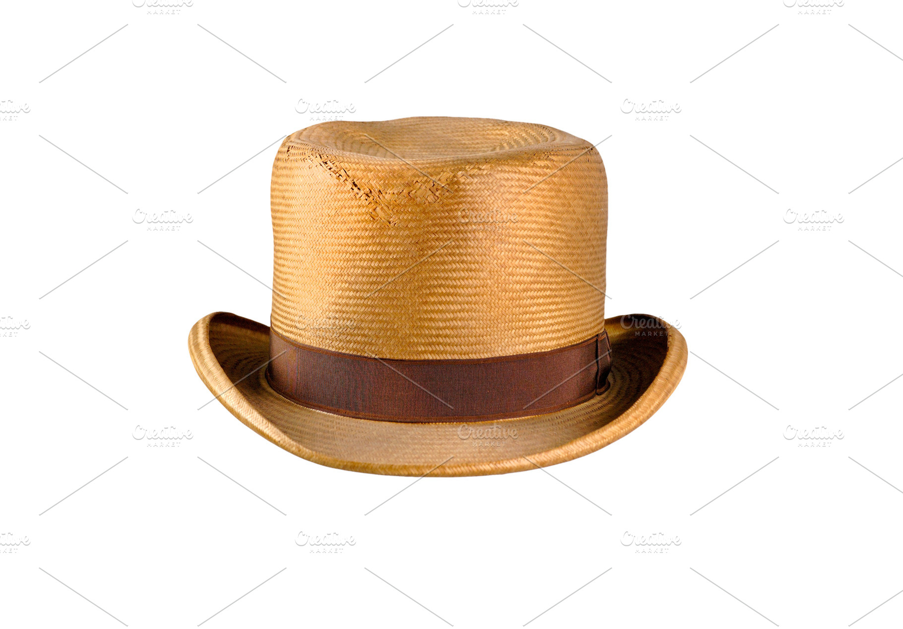 Old straw men hat isolated, a Beauty & Fashion Photo by BOOCYS