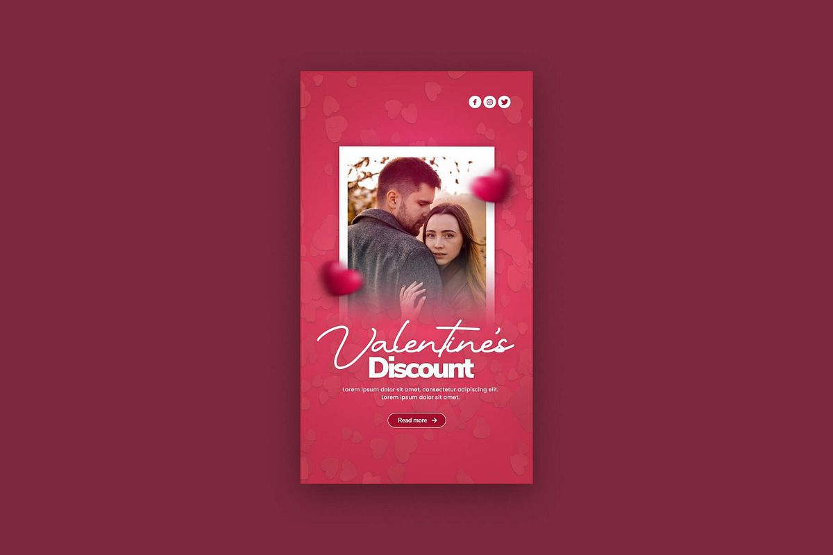 Valentine's Day Instagram Bundle, a Social Media Template by Saman Osama (Photo 4 of 5)