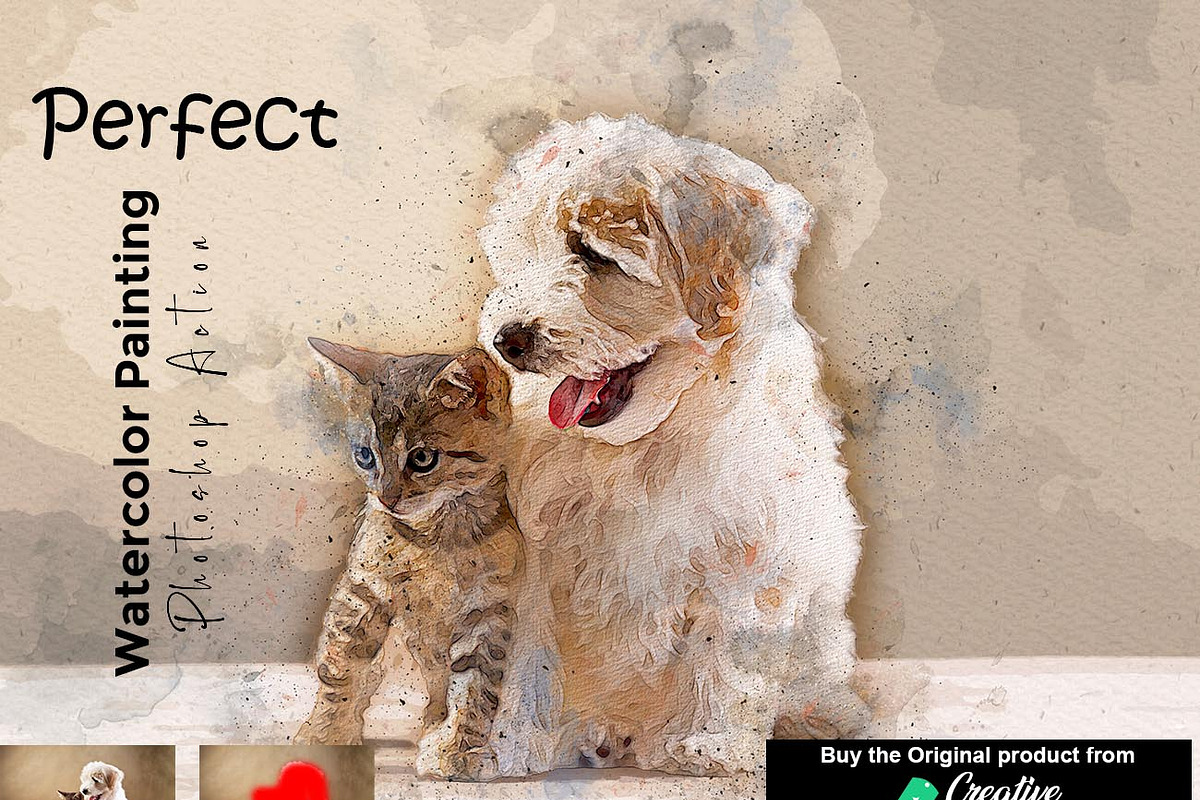 Perfect Watercolor Painting Ps Actio, an Action Add-On by Studio Retouch (Photo 1 of 13)