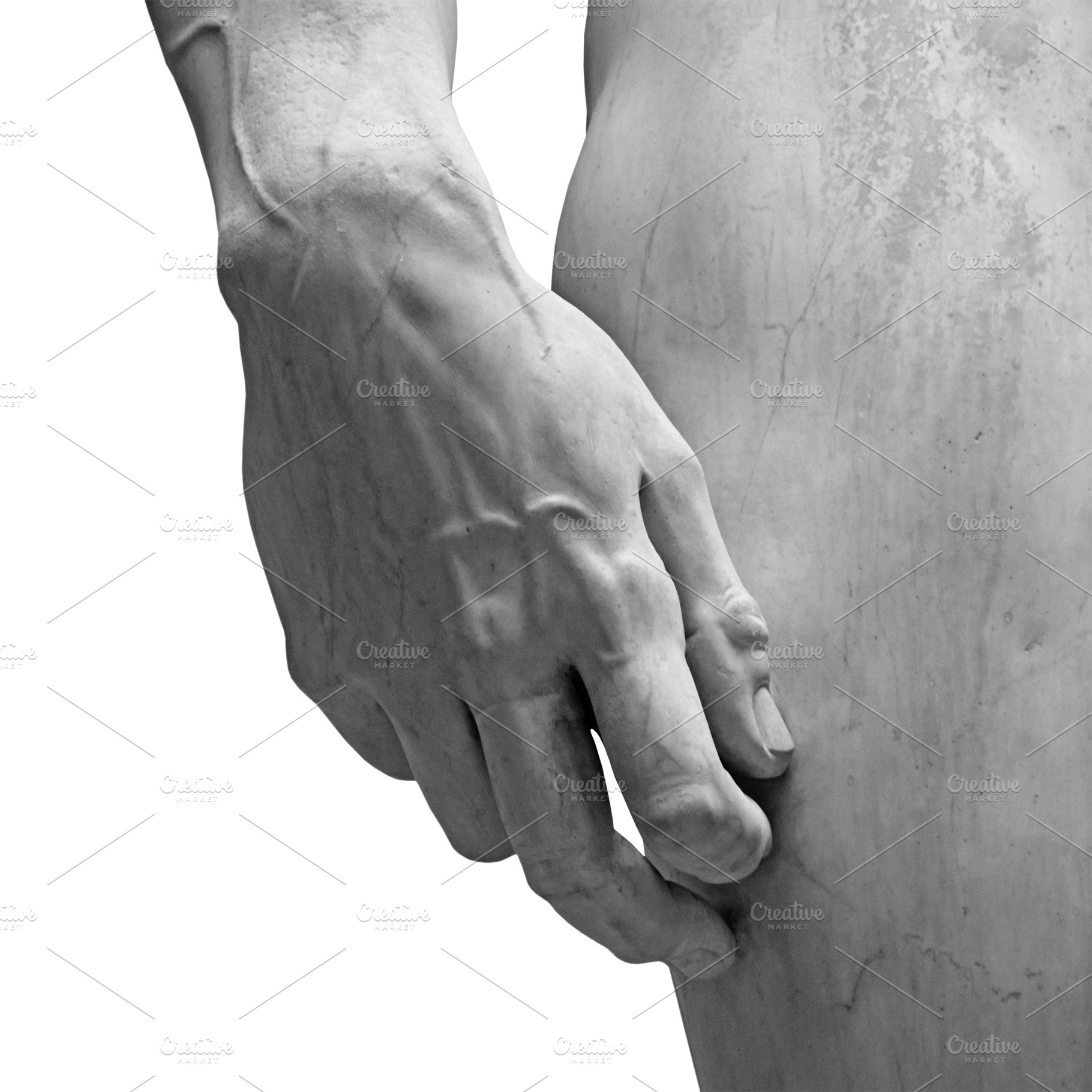 Stone hand closeup of David statue, an Arts & Entertainment Photo by BOOCYS