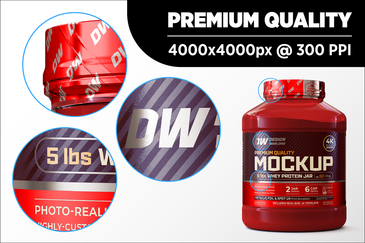 5lb Whey Protein Jar Mockup D2-Pro, a Packaging Mockup by Design Warlord (Photo 12 of 16)