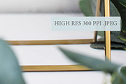 Gold Glass Frame Mockup -Eucalyptus, a Product Mockup by Harbor Design Co (Thumbnail 2 of 2)