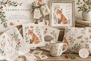 Watercolor Forest Set, a Decorative Illustration by Lembrik's Artworks (Thumbnail 3 of 6)