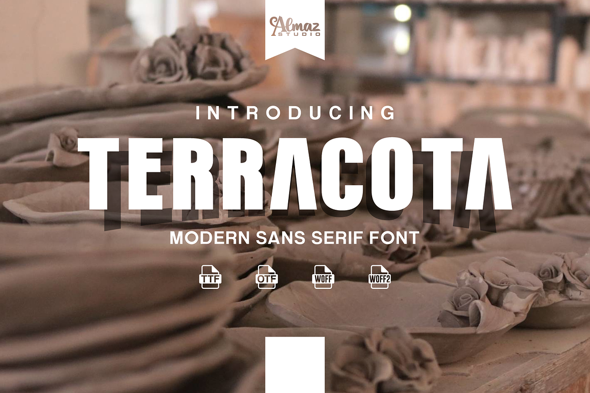 Terracota, a Sans Serif Font by almazstudio (Photo 1 of 10)