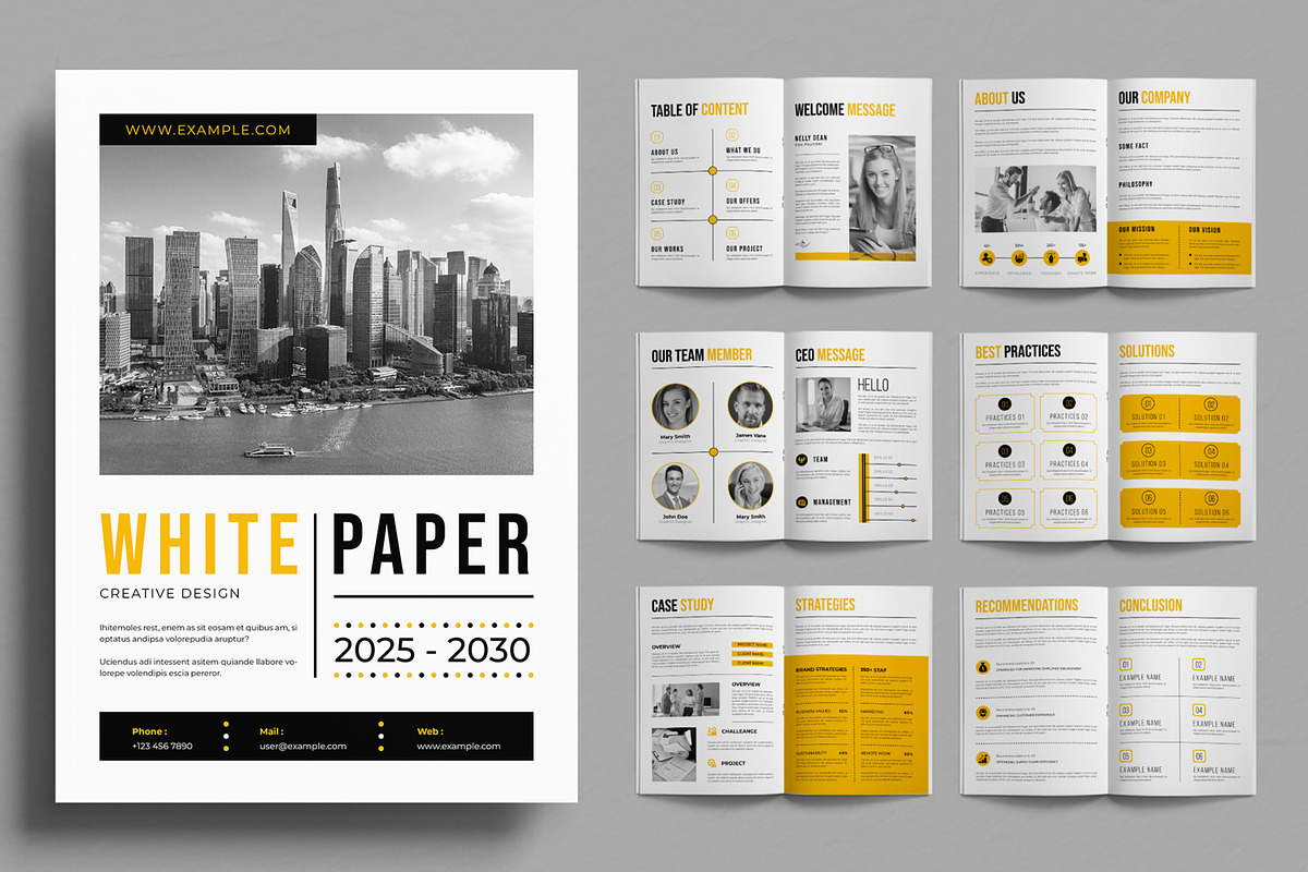 White Paper Template Layout, a Brochure Template by ContestDesign (Photo 1 of 3)
