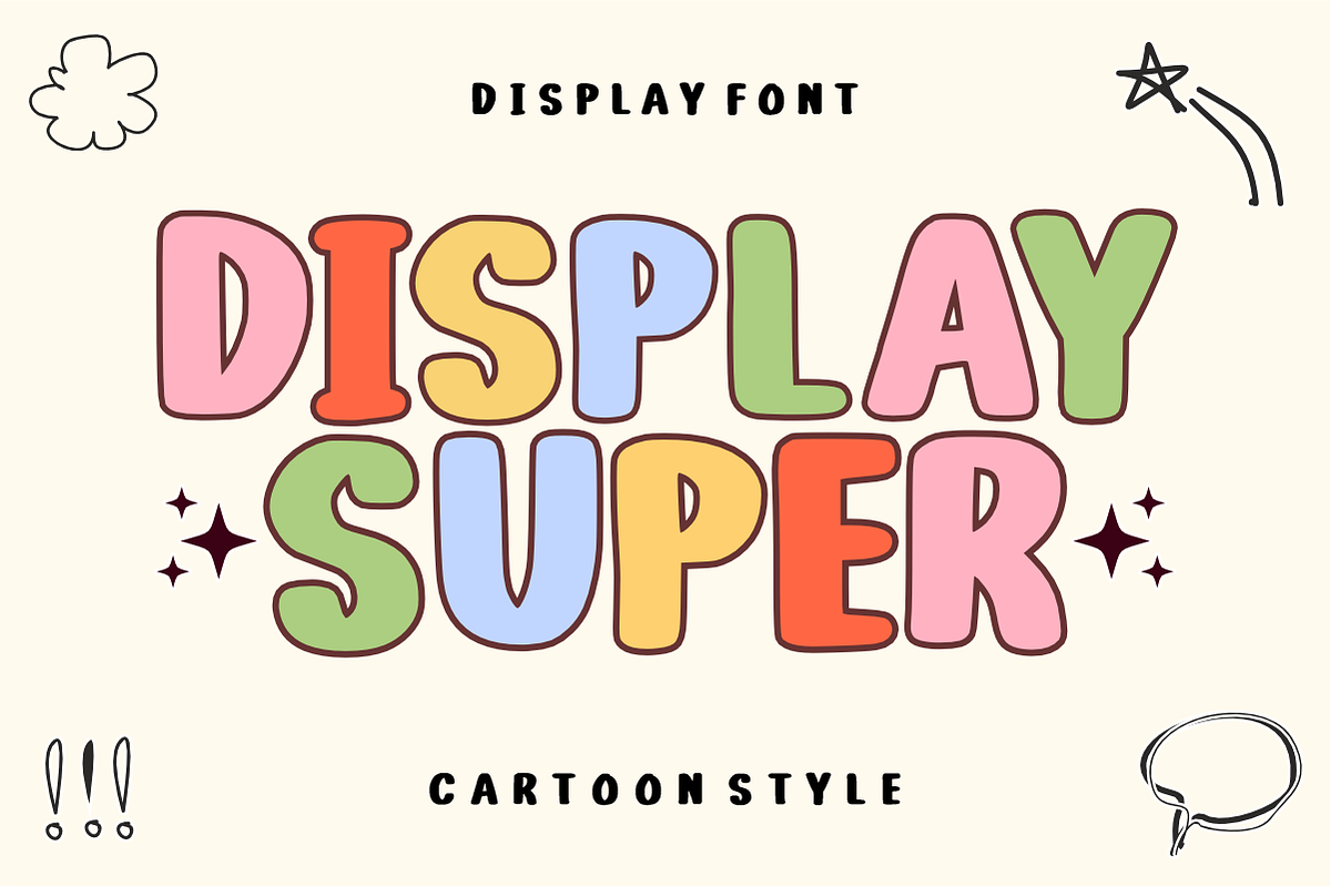 Cute Retro – Retro Display Font, a Handwritten Font by KiddoGlyphs Studio (Photo 3 of 5)
